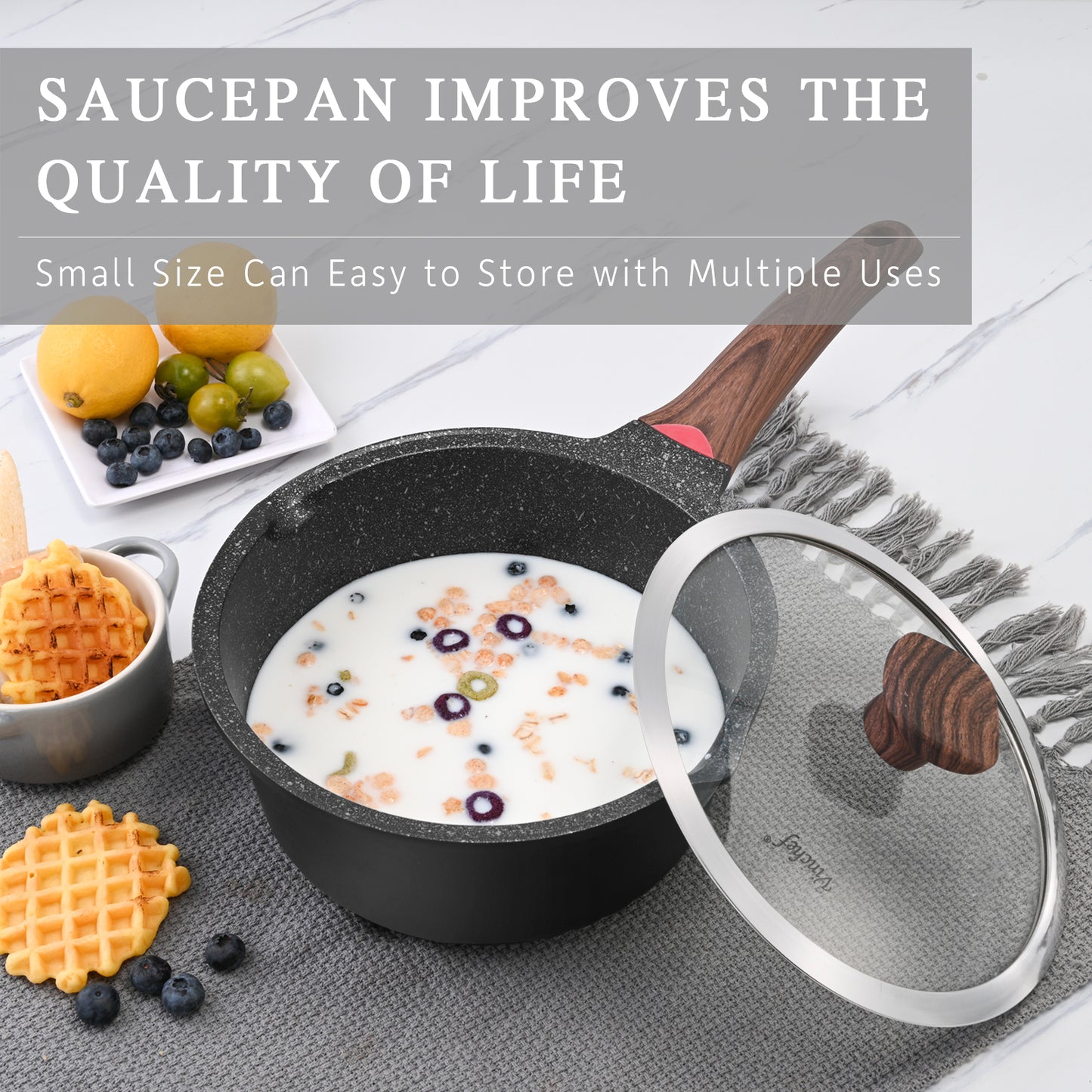 Vinchef Nonstick Sauce Pan with Lid