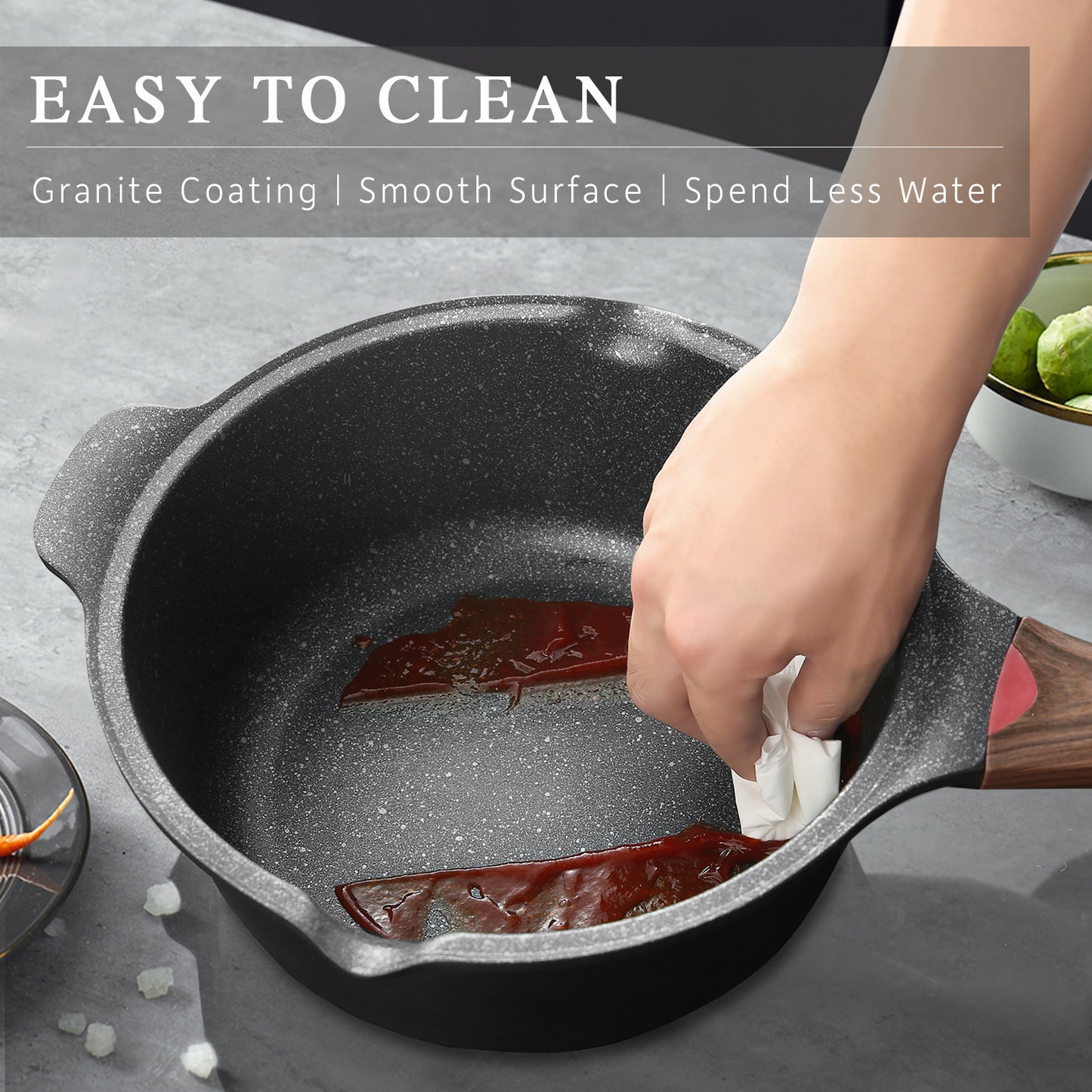 Vinchef Nonstick Sauce Pan with Lid