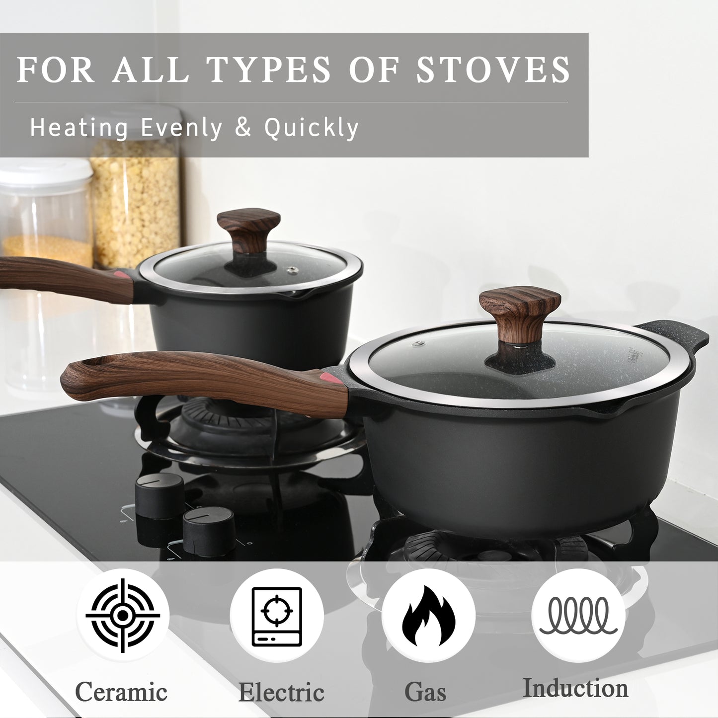 Vinchef Nonstick Sauce Pan with Lid