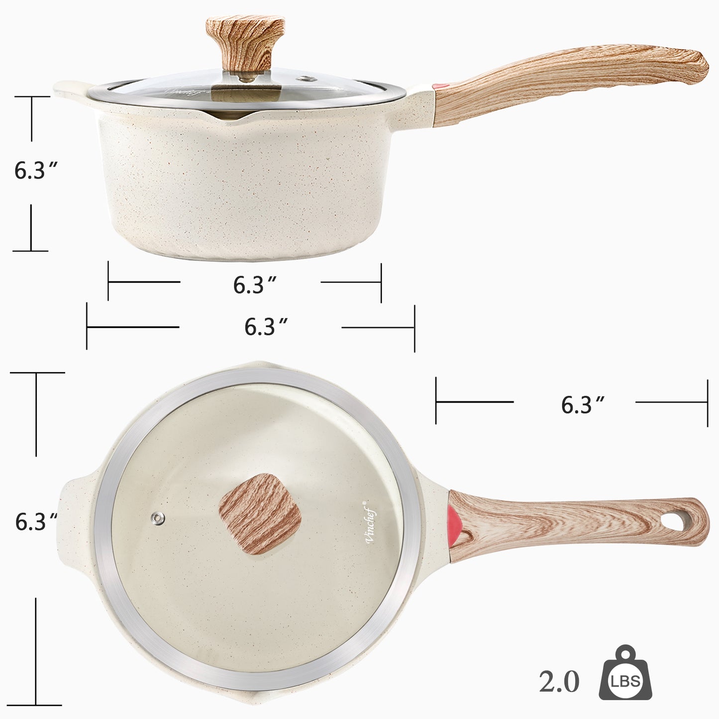VINCHEF Nonstick Stockpot With Lid