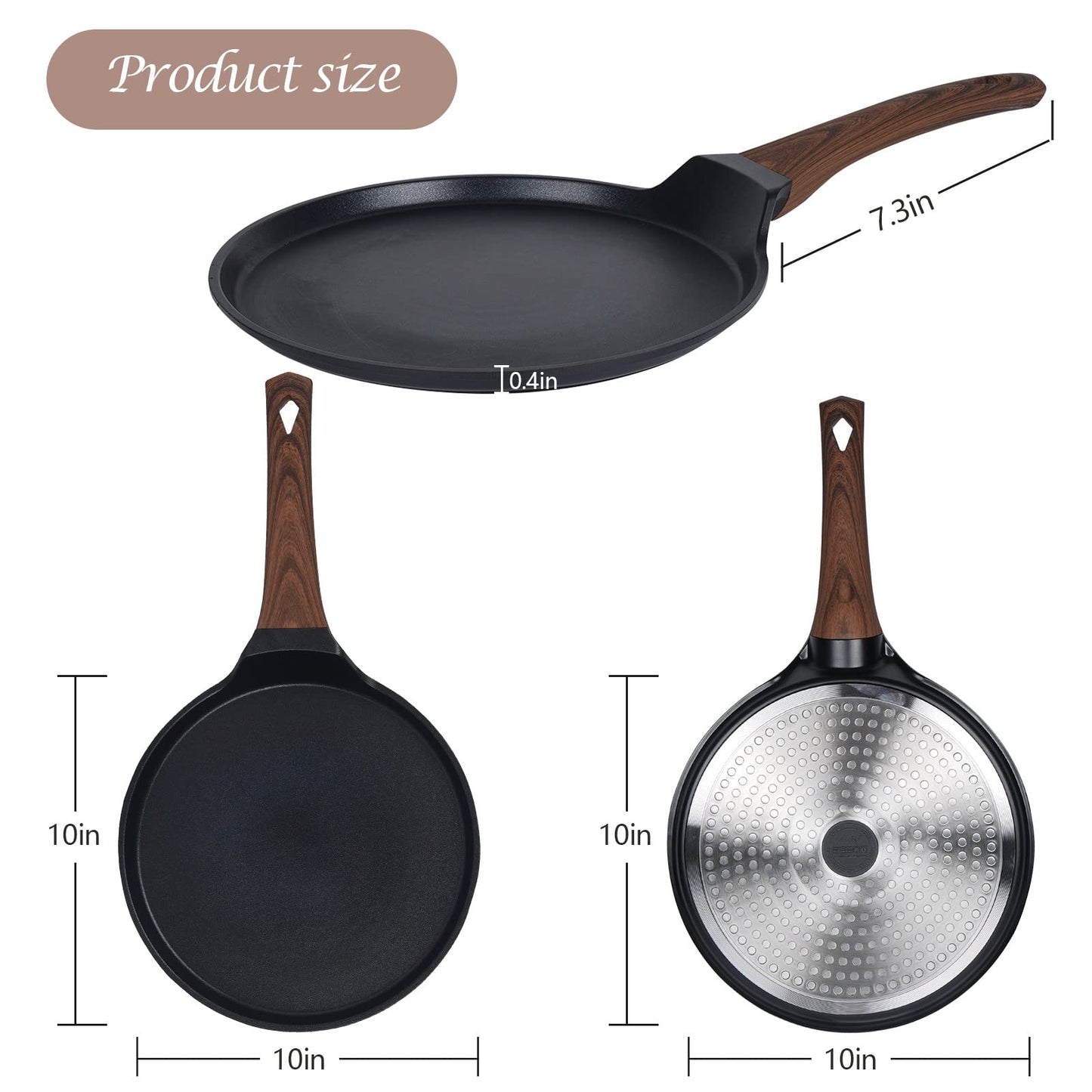 Vinchef Nonstick 10inch Crepe Pan