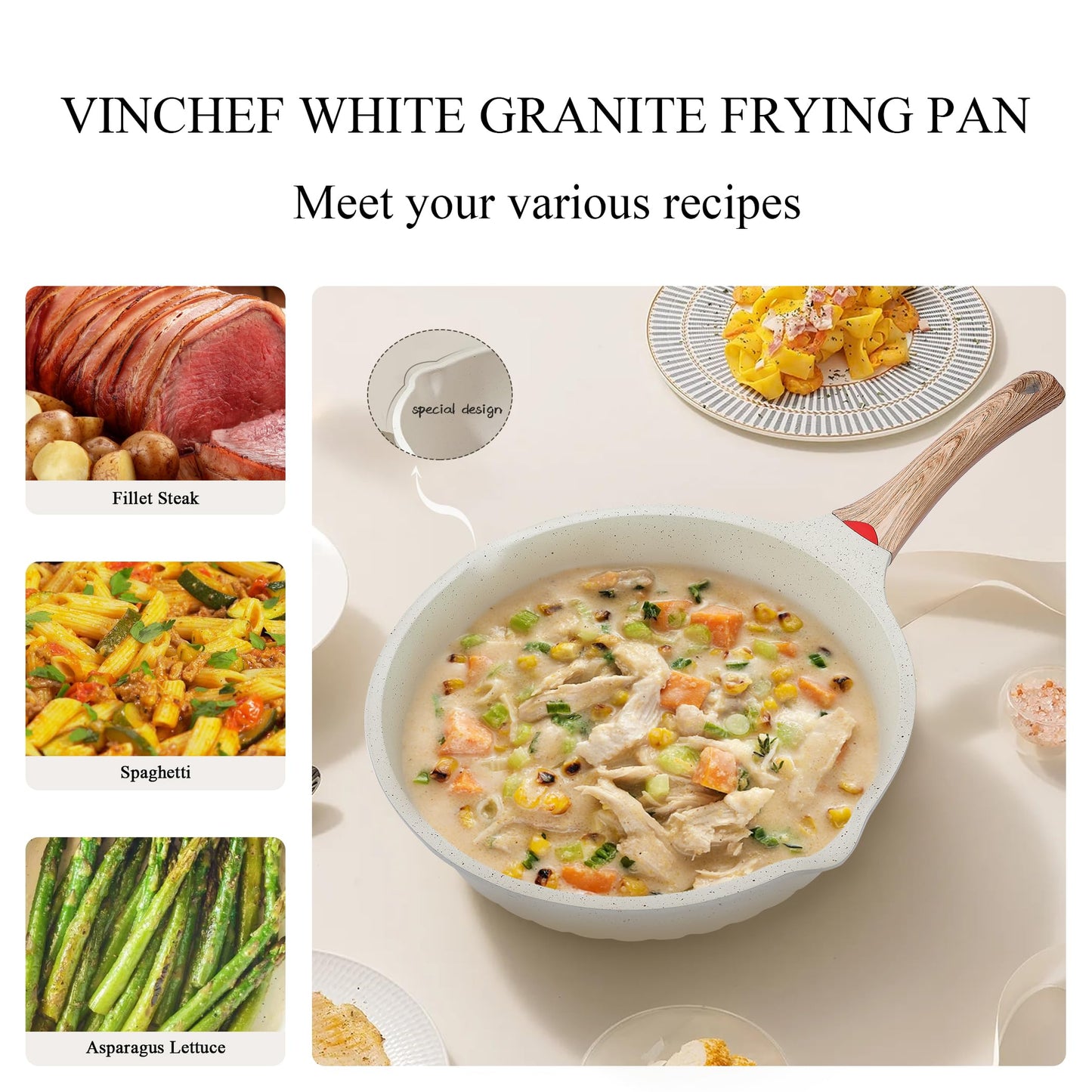 Vinchef Nonstick Deep Frying Pan