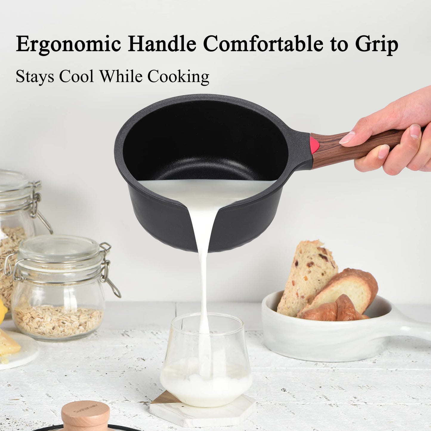 Vinchef Nonstick Sauce Pan with Lid