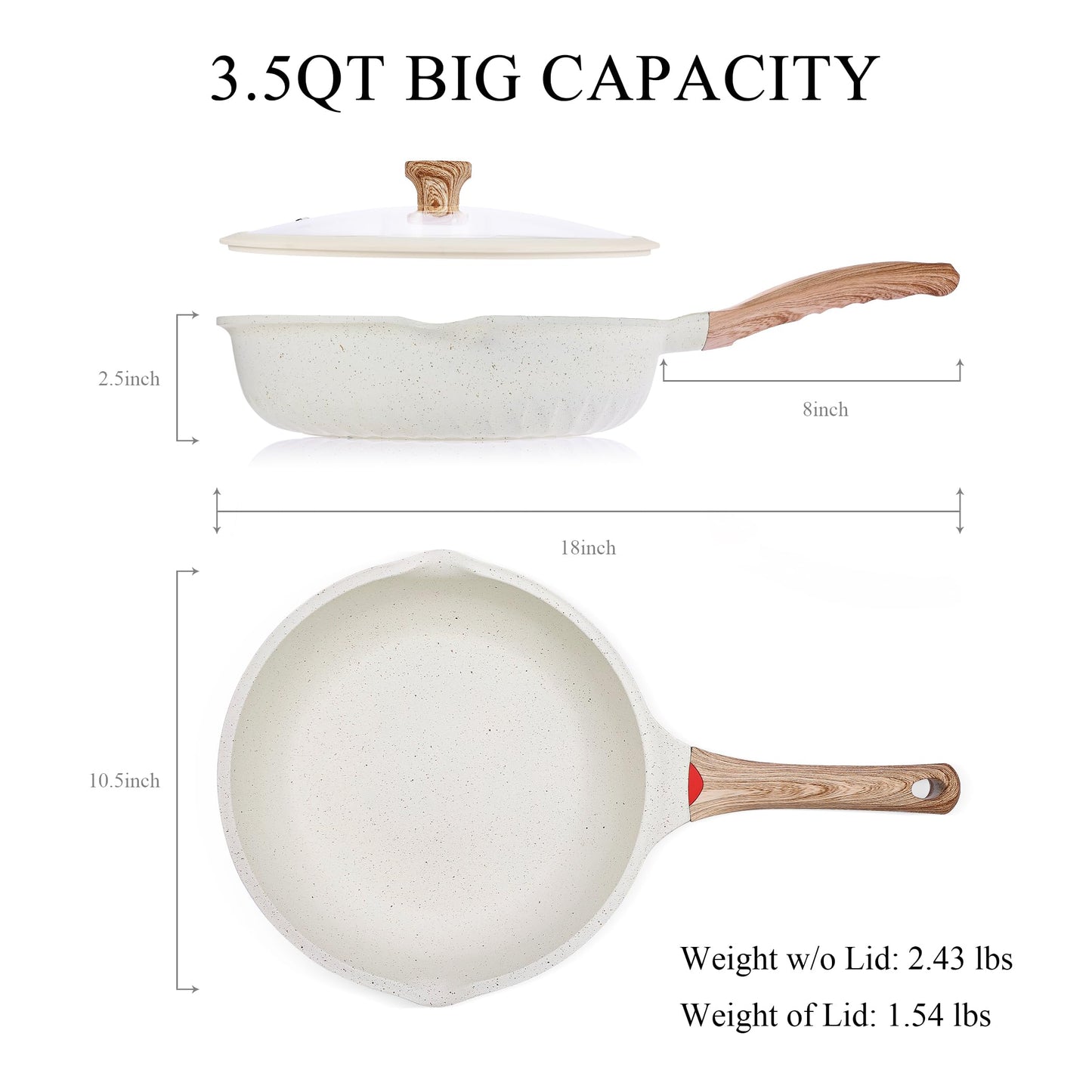 Vinchef Nonstick Deep Frying Pan