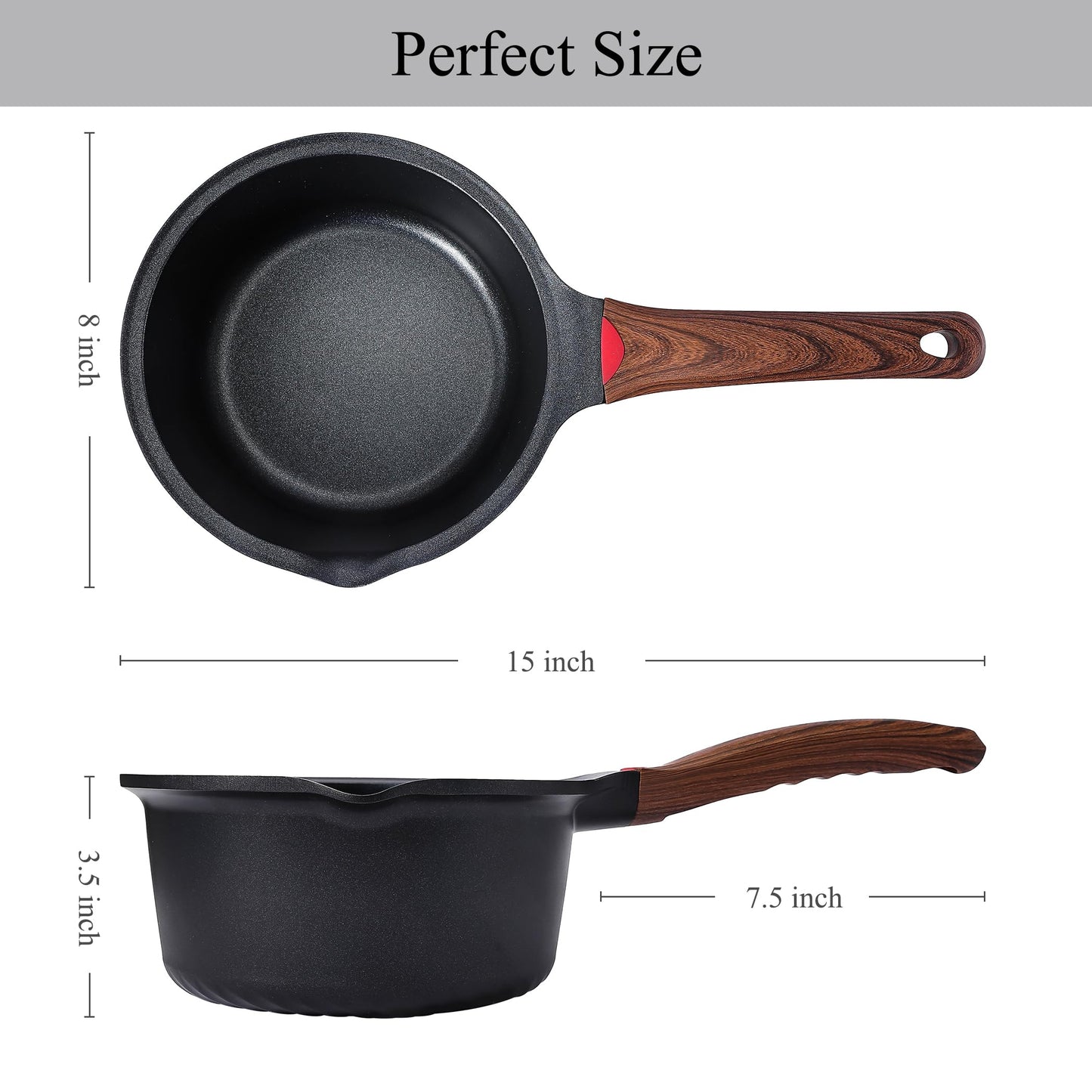 Vinchef Nonstick Sauce Pan with Lid